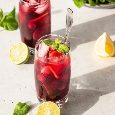 Iced Hibiscus Lemonade