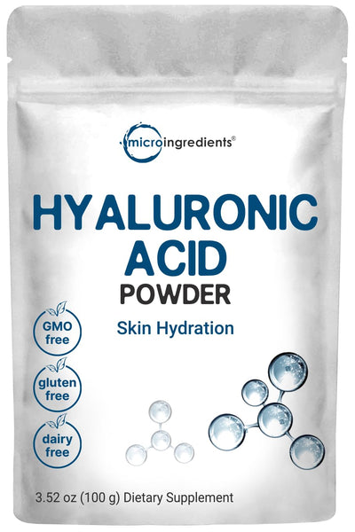 Micro Ingredients Hyaluronic Acid Powder, DIY Facial Serum, Skin Hydration Care Formula