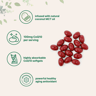 Micro Ingredients CoQ10 100mg/200mg Per Serving | 240 Softgels made with Coconut MCT Oil