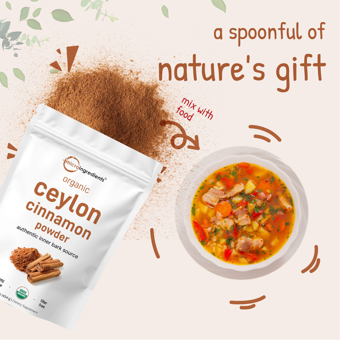 Micro Ingredients Organic Ceylon Cinnamon Powder