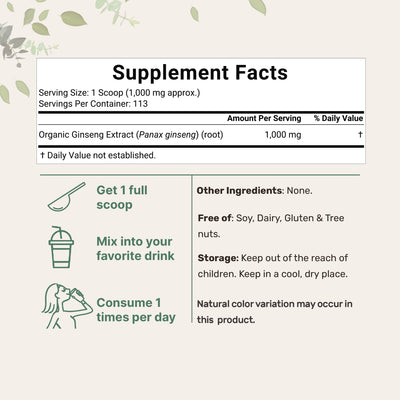 Micro Ingredients Organic Ginseng Root Powder