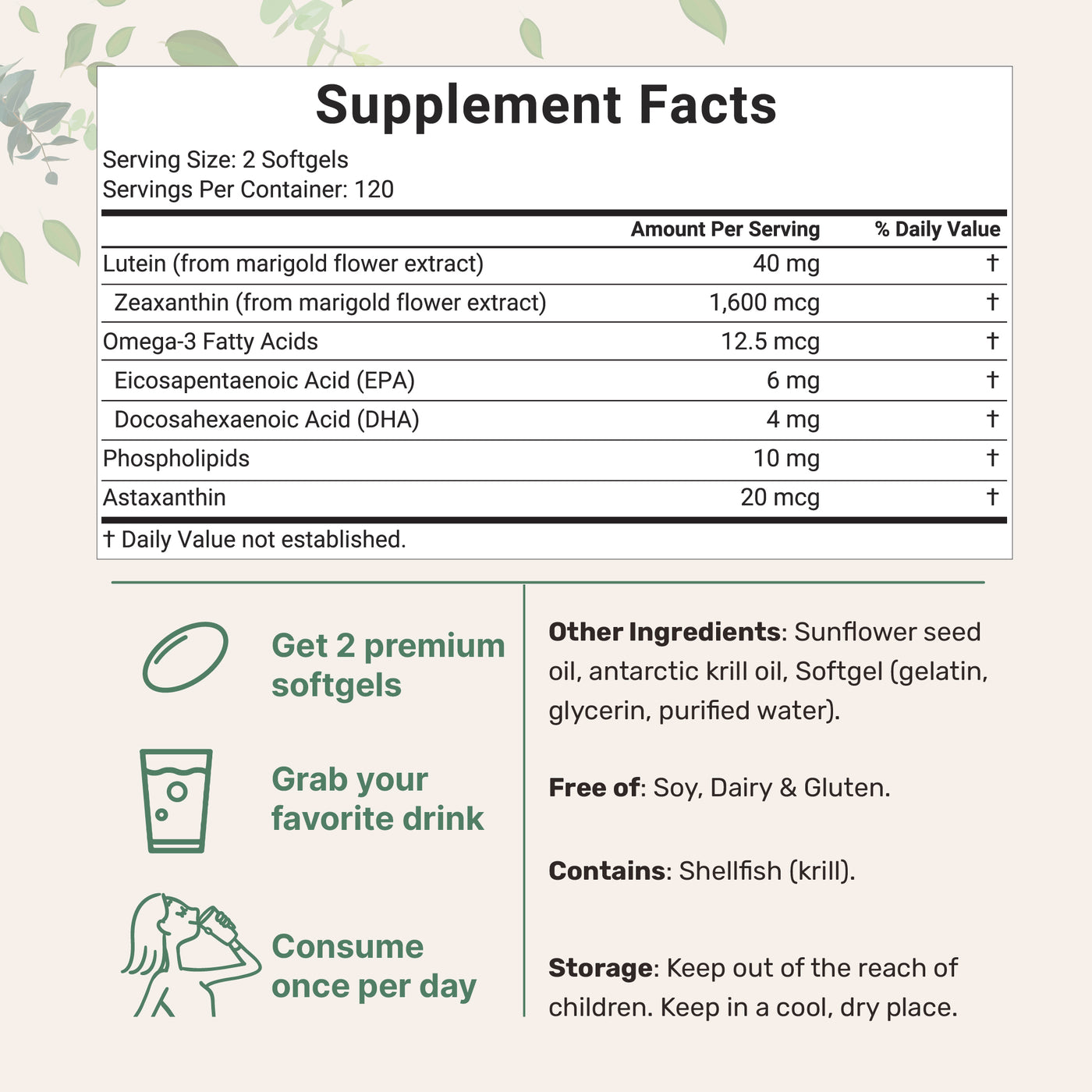 Micro Ingredients Lutein & Zeaxanthin Softgels