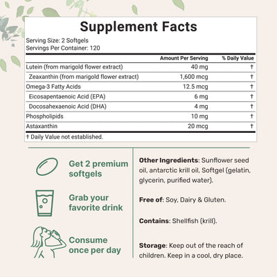 Micro Ingredients Lutein & Zeaxanthin Softgels