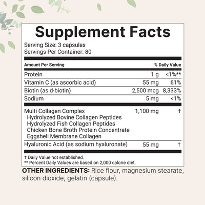 Micro Ingredients Multi Collagen Complex, 240 Capsules