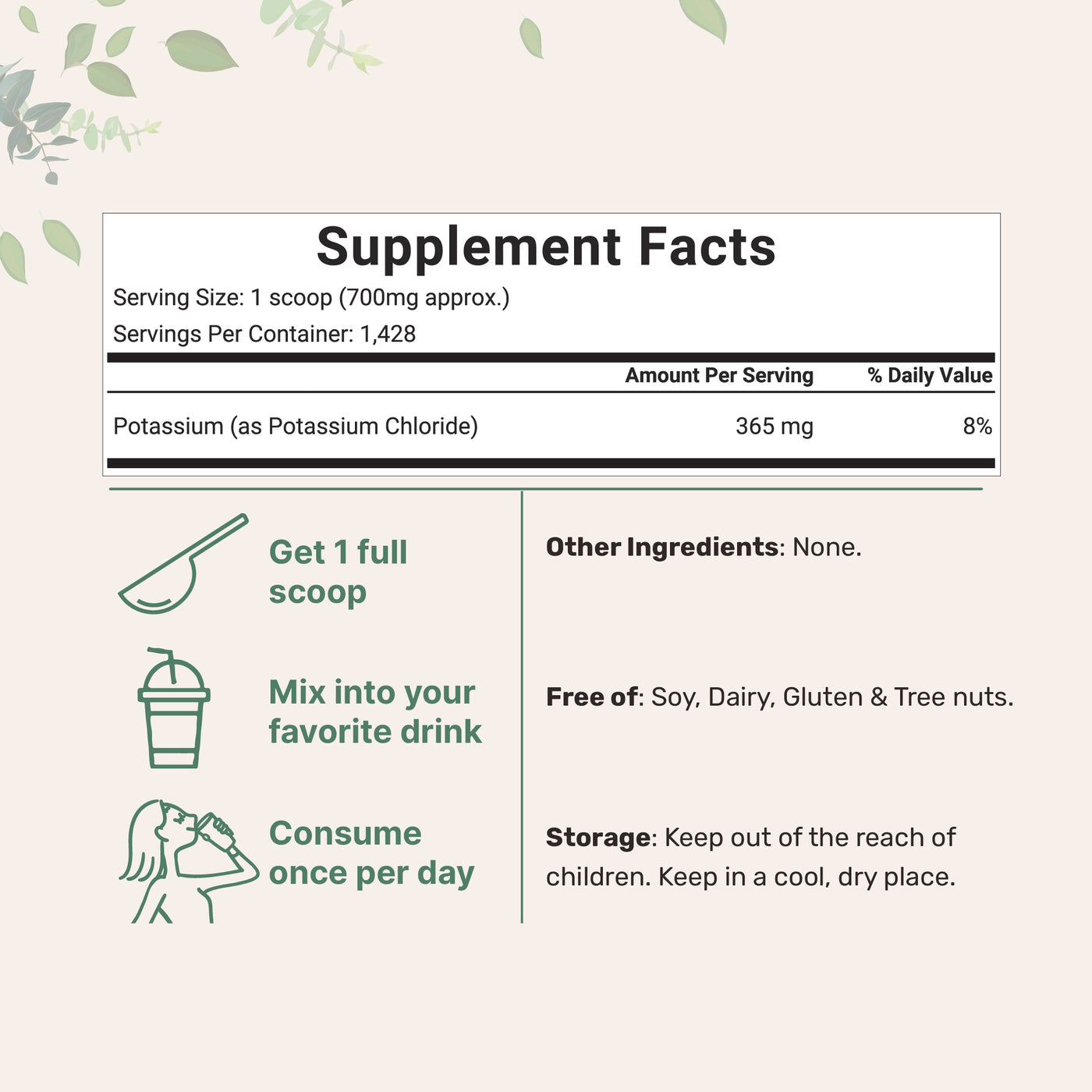 Micro Ingredients Potassium Chloride Powder