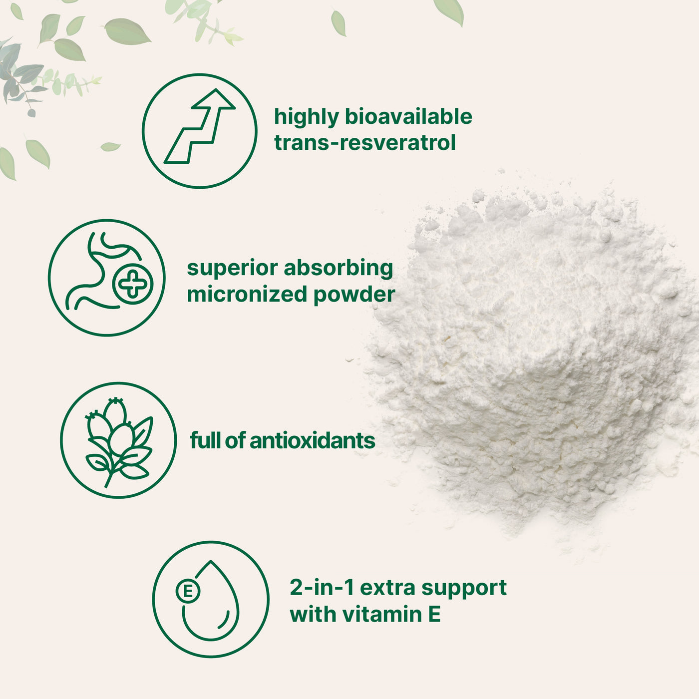 Micro Ingredients Trans-Resveratrol with Vitamin E Powder