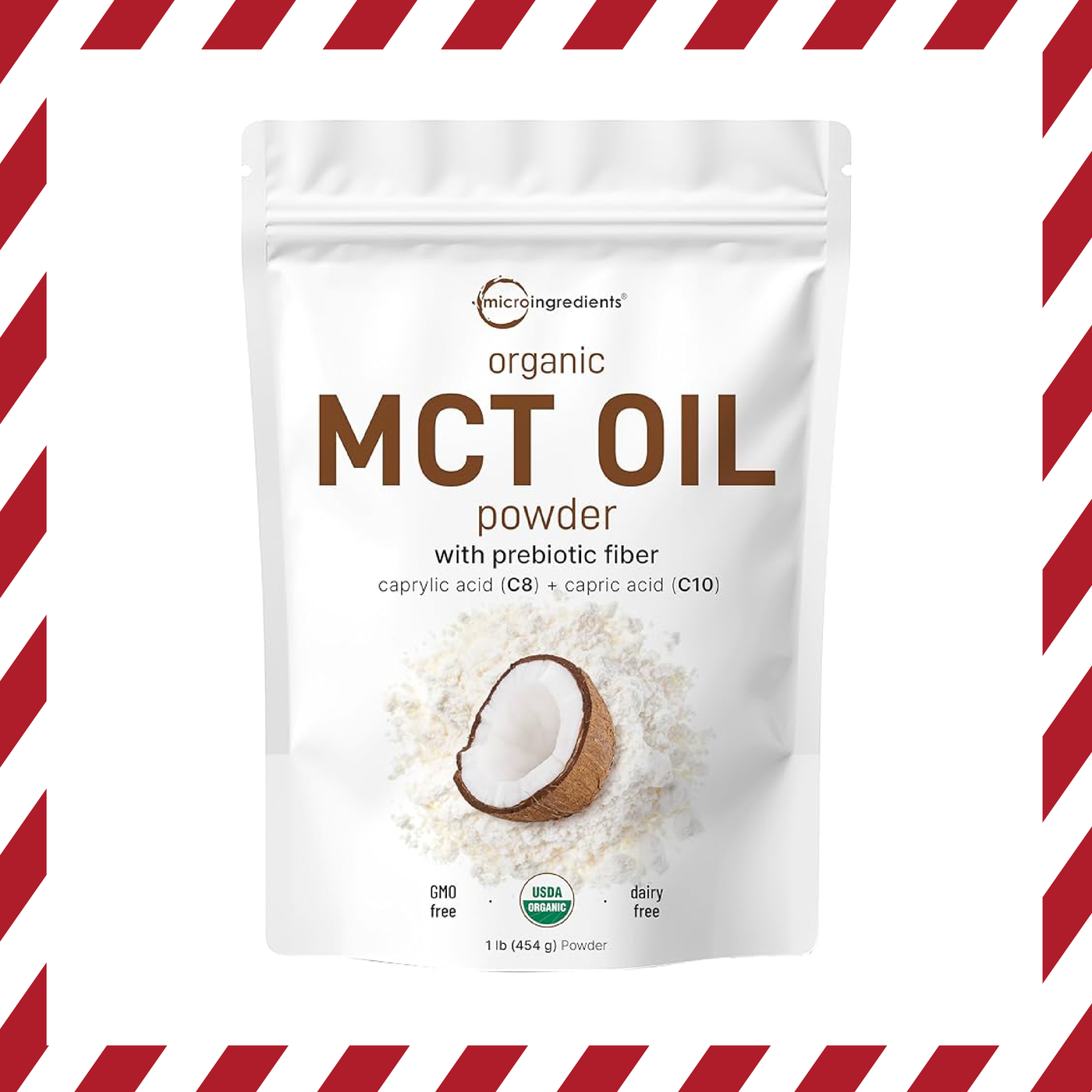 Micro Ingredients Organic MCT Oil Powder 1 Pound