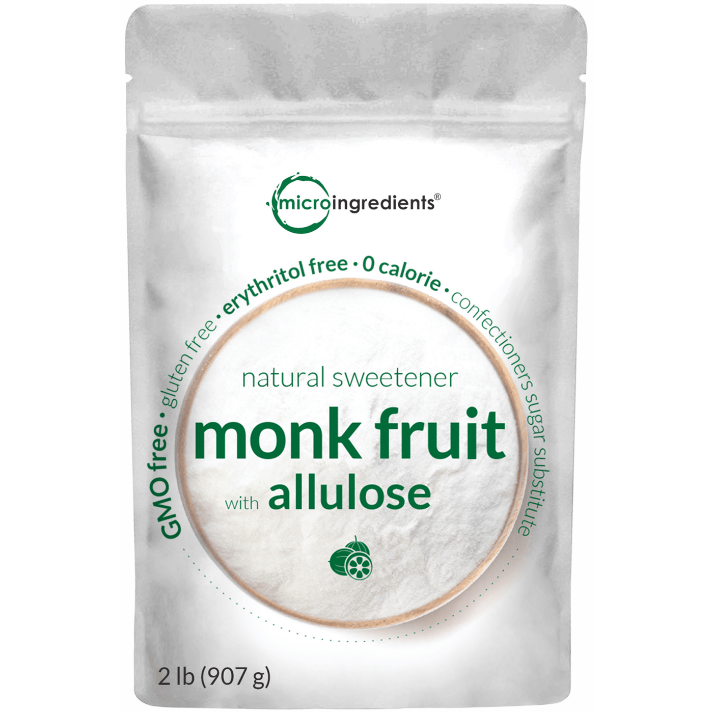 Micro Ingredients Monk Fruit Sweetener with Allulose, 2lb