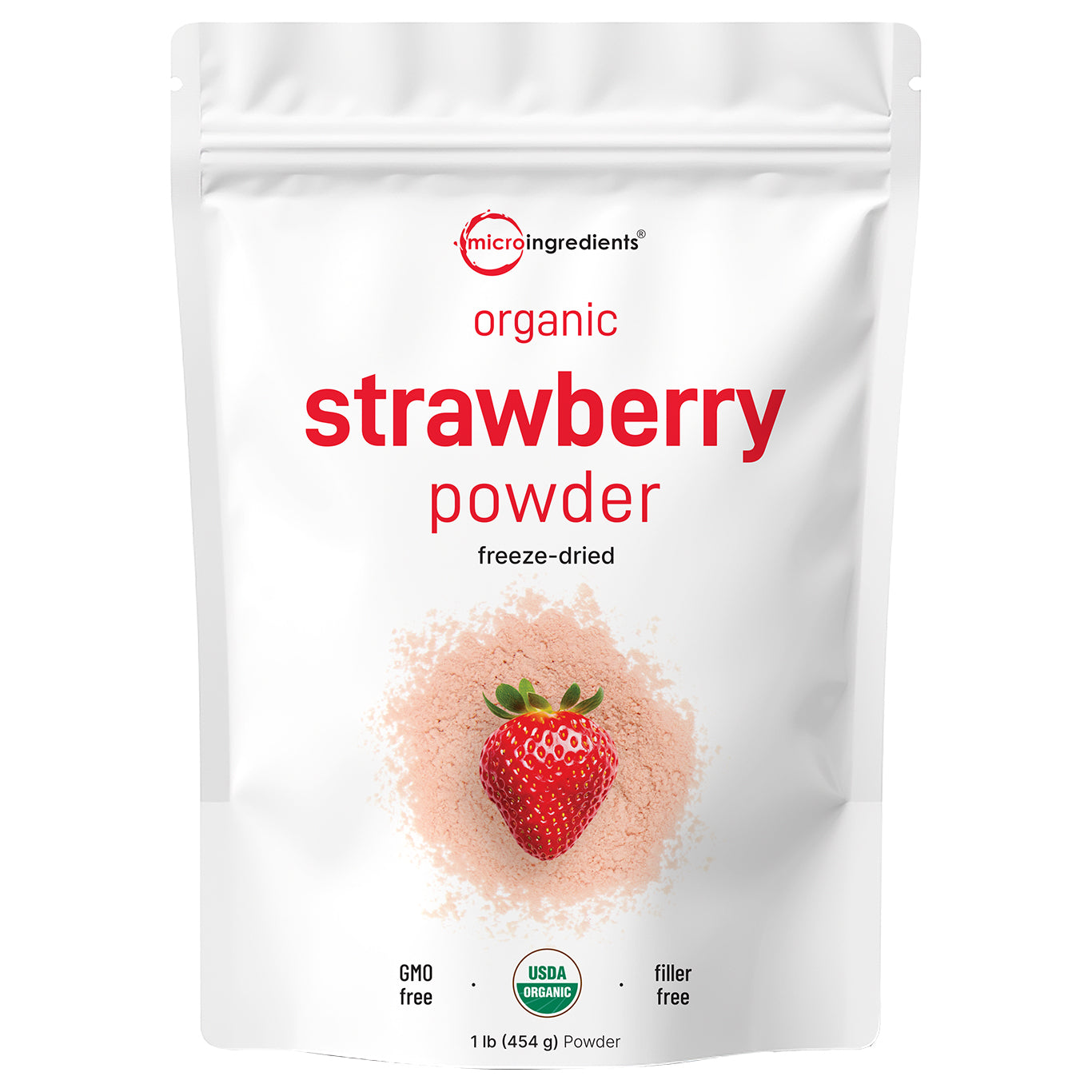 Micro Ingredients Organic Freeze-Dried Strawberry Powder 1 lb