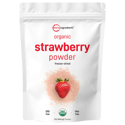 Micro Ingredients Organic Freeze-Dried Strawberry Powder 1 lb