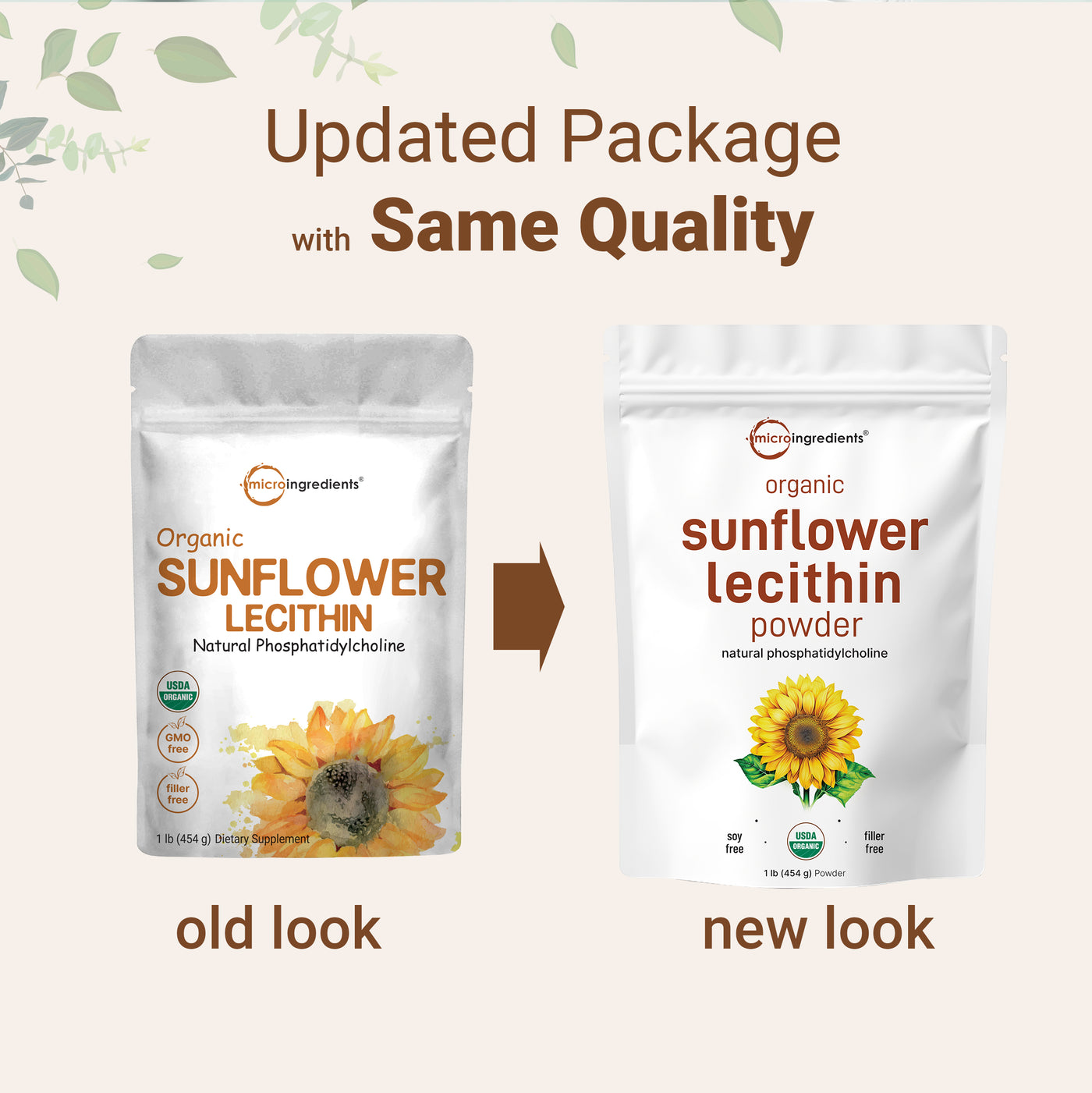 Micro Ingredients Organic Sunflower Lecithin Powder / Softgels