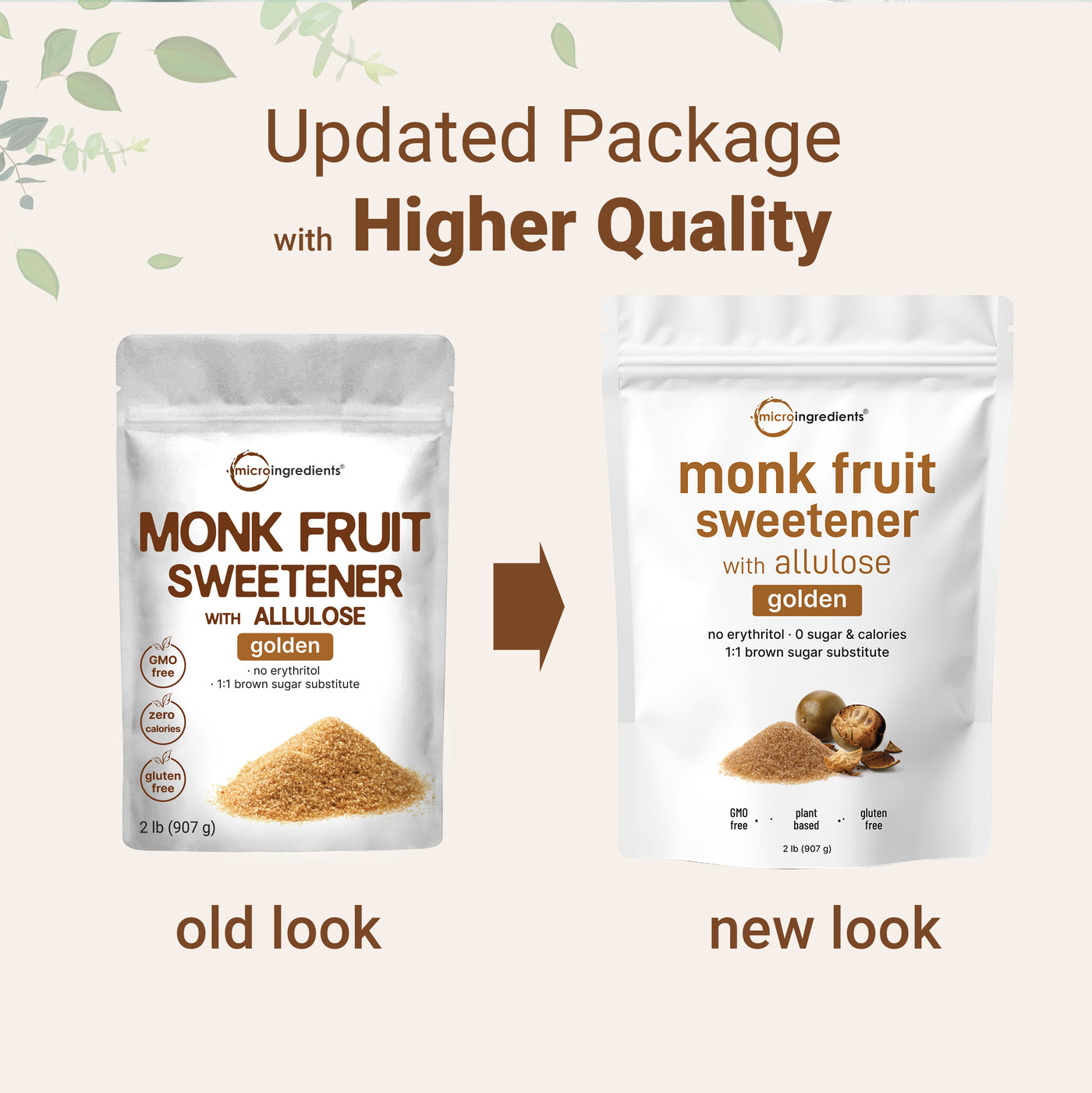 Micro Ingredients Golden Monk Fruit Sweetener – Without Erythritol