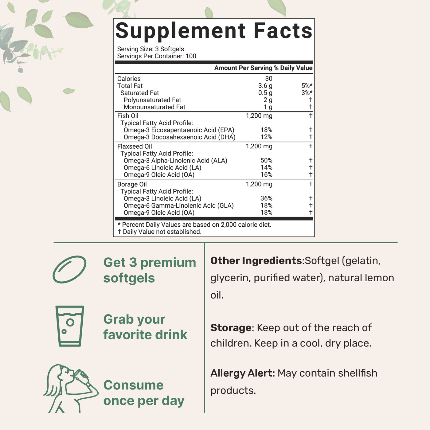 Micro Ingredients Ultra Omega 3-6-9 Softgels