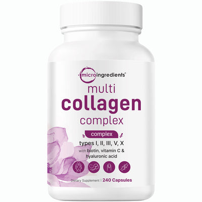 Micro Ingredients Multi Collagen Complex, 240 Capsules