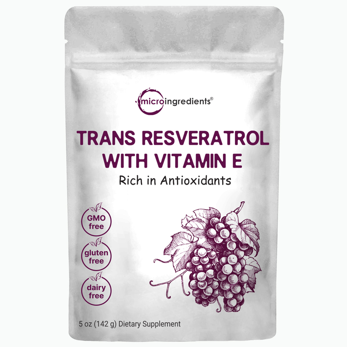 Micro Ingredients Trans-Resveratrol with Vitamin E Powder