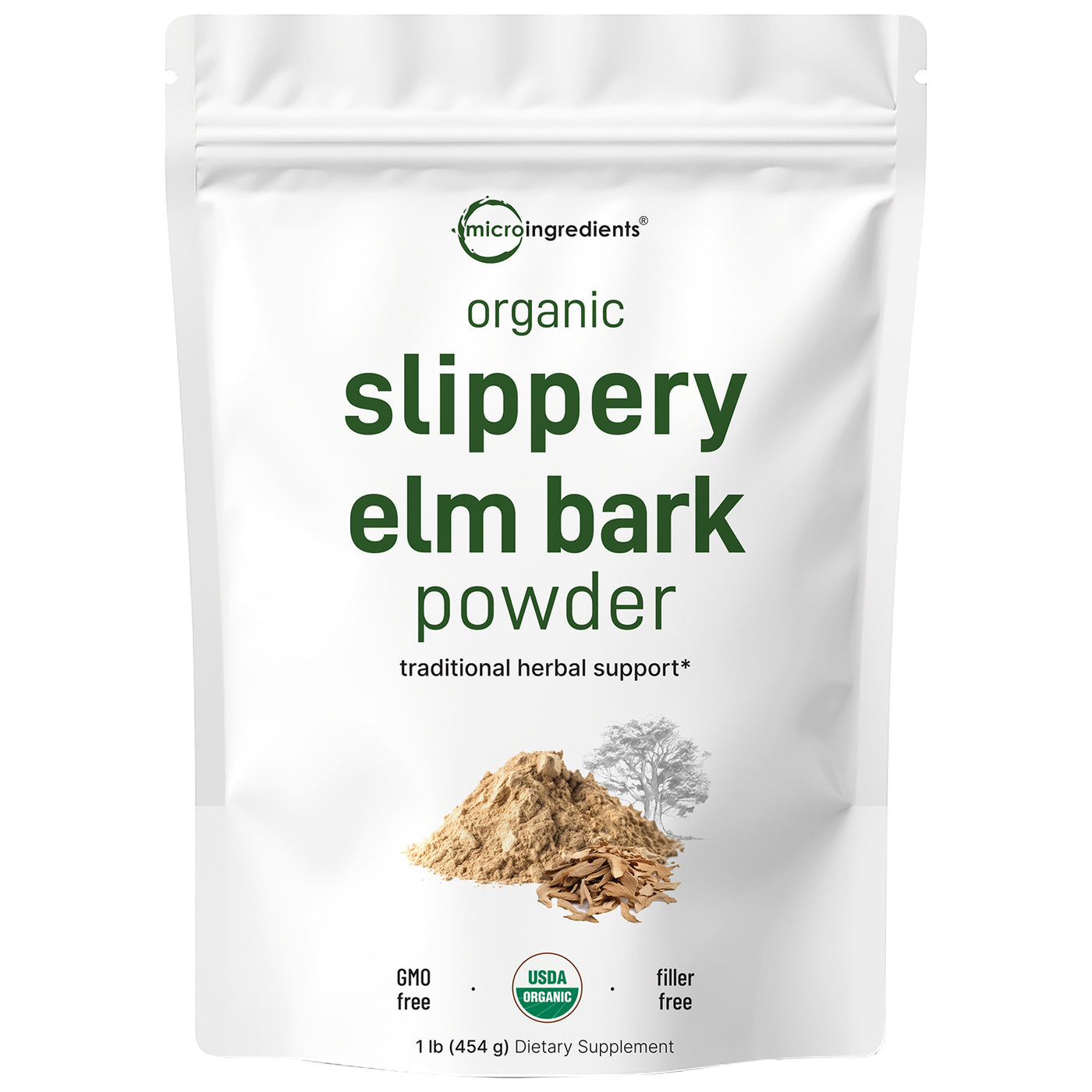 Micro Ingredients Organic Slippery Elm Bark Powder 1lb