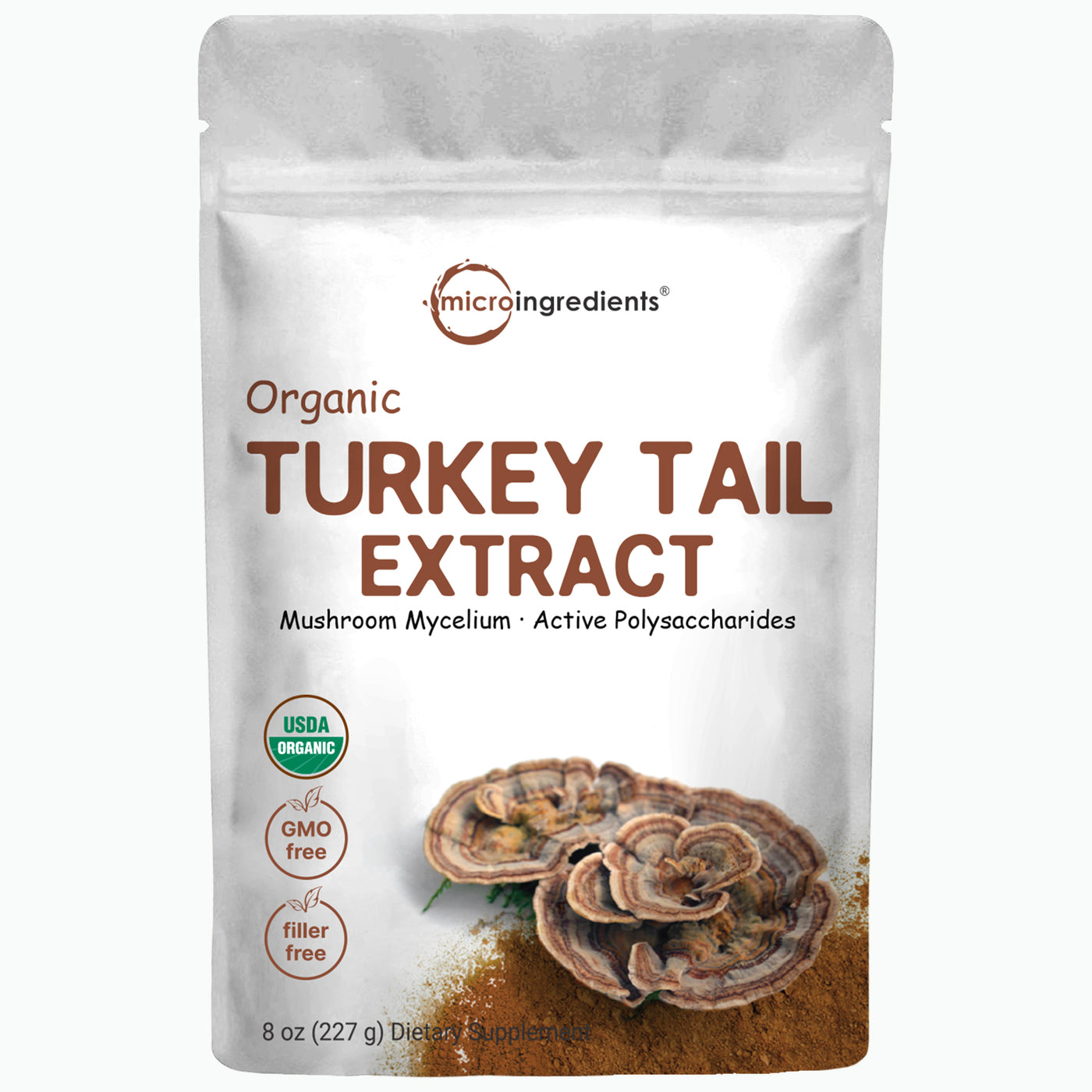 Micro Ingredients Organic Turkey Tail Powder, 8oz