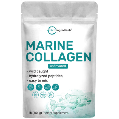 Micro Ingredients Marine Collagen Protein Powder, 37 Servings Per Pack