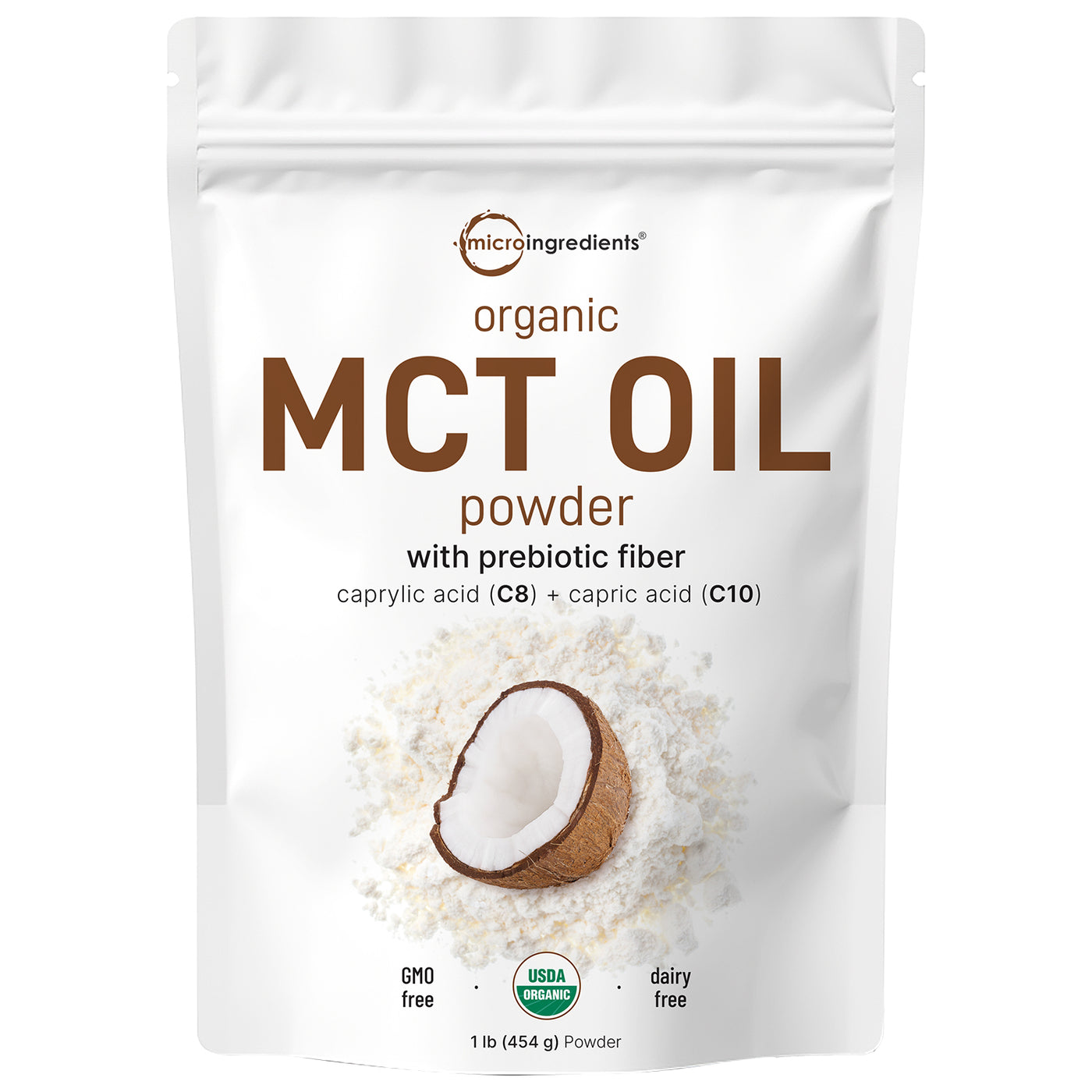 Micro Ingredients Organic MCT Oil Powder 1 Pound