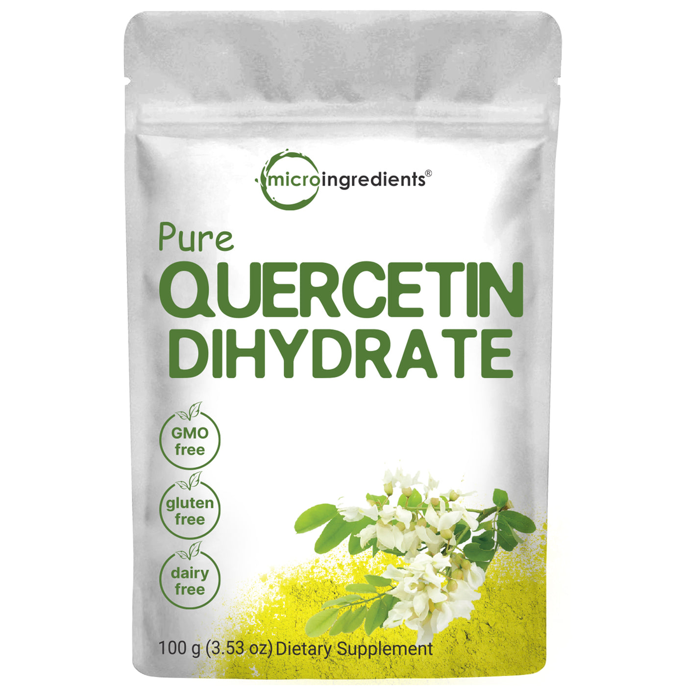 Micro Ingredients Quercetin Dihydrate Powder, 100g