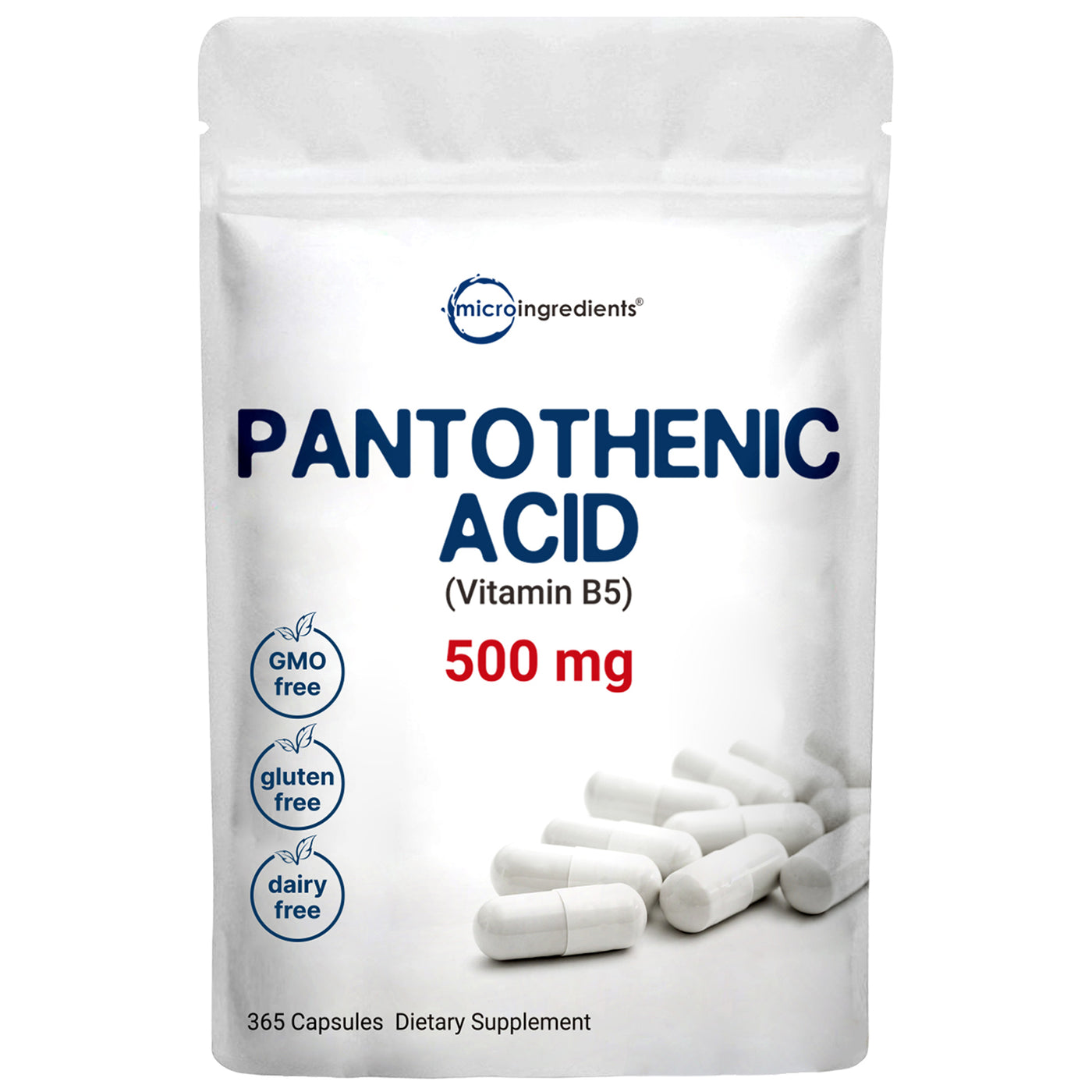 Micro Ingredients Pantothenic Acid Vitamin B5 Capsules