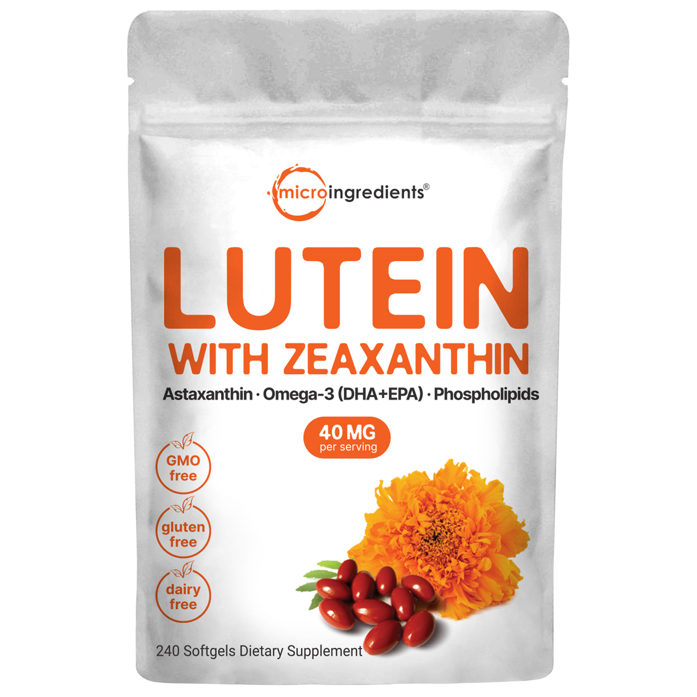 Micro Ingredients Lutein & Zeaxanthin Softgels