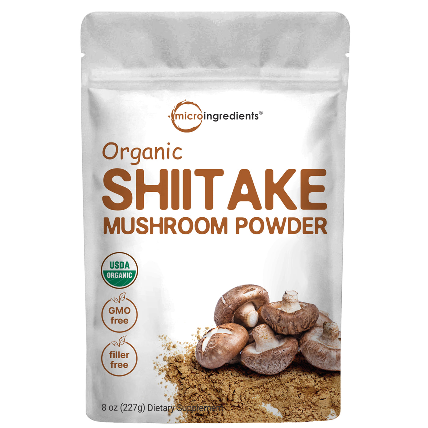 Micro Ingredients Organic Shiitake Mushroom Powder, 8oz