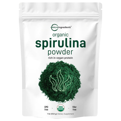 Micro Ingredients Organic Spirulina Powder 1 Pound