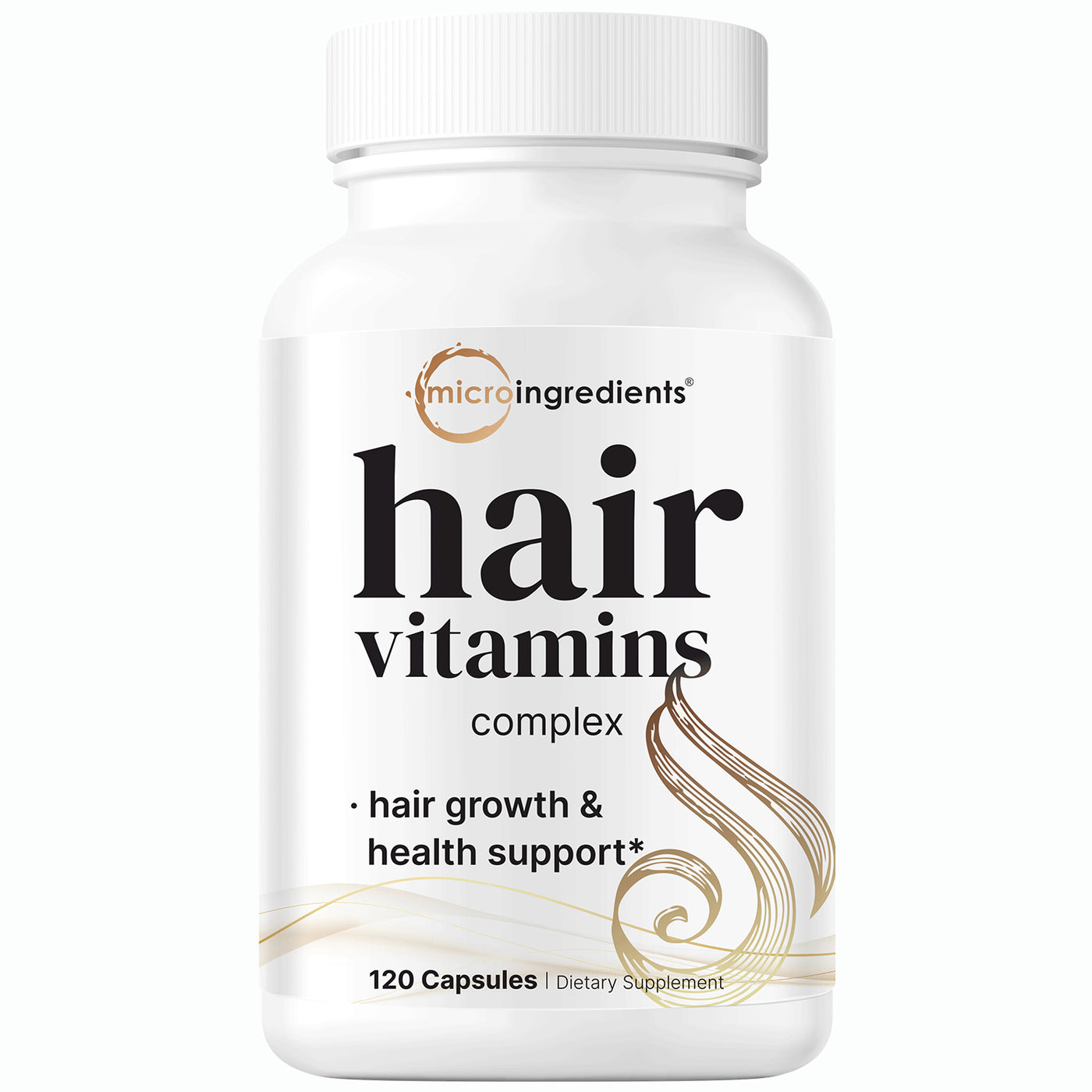 Micro Ingredients Hair Vitamins Complex, 120 Capsules