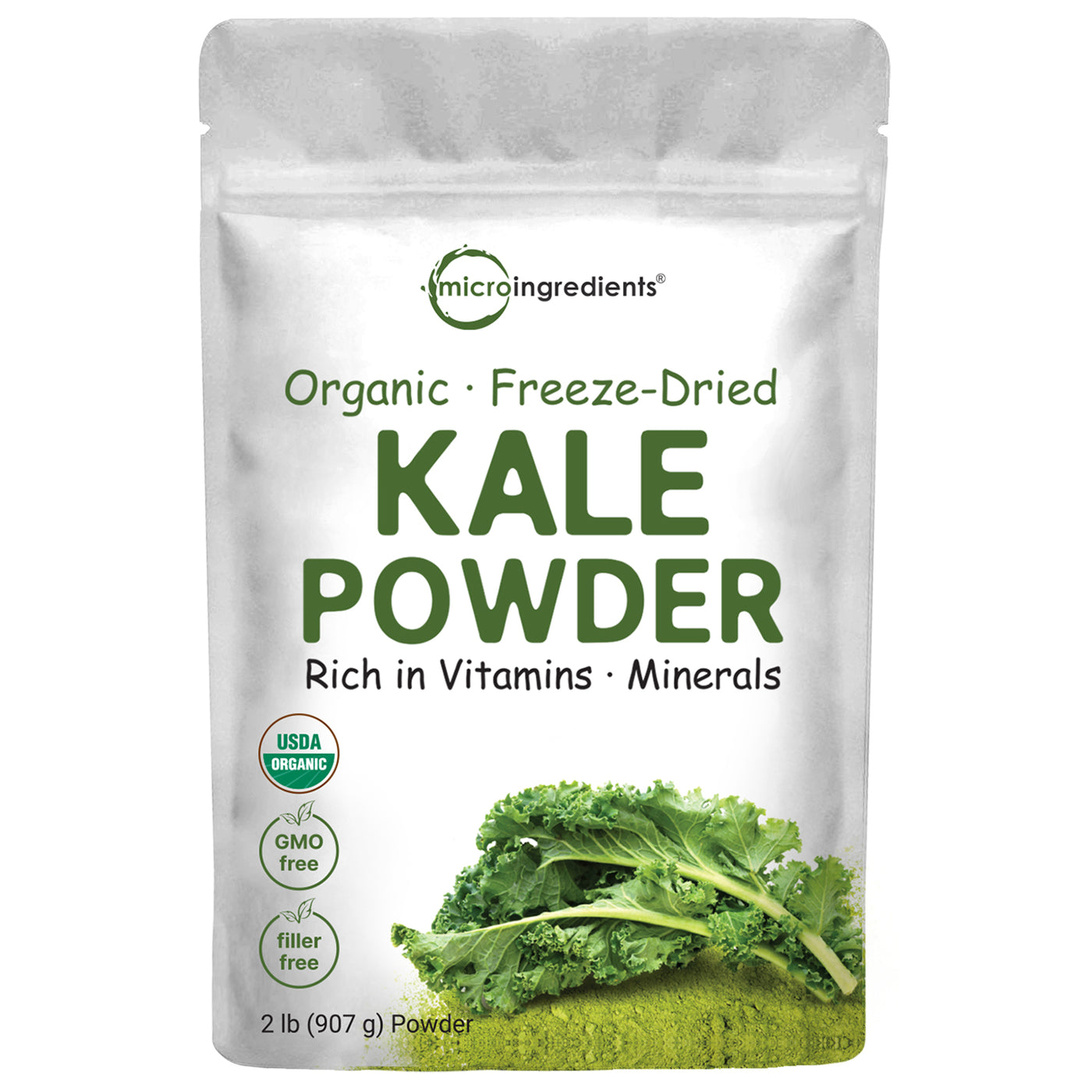 Micro Ingredients Organic Kale Powder, 2 Pounds