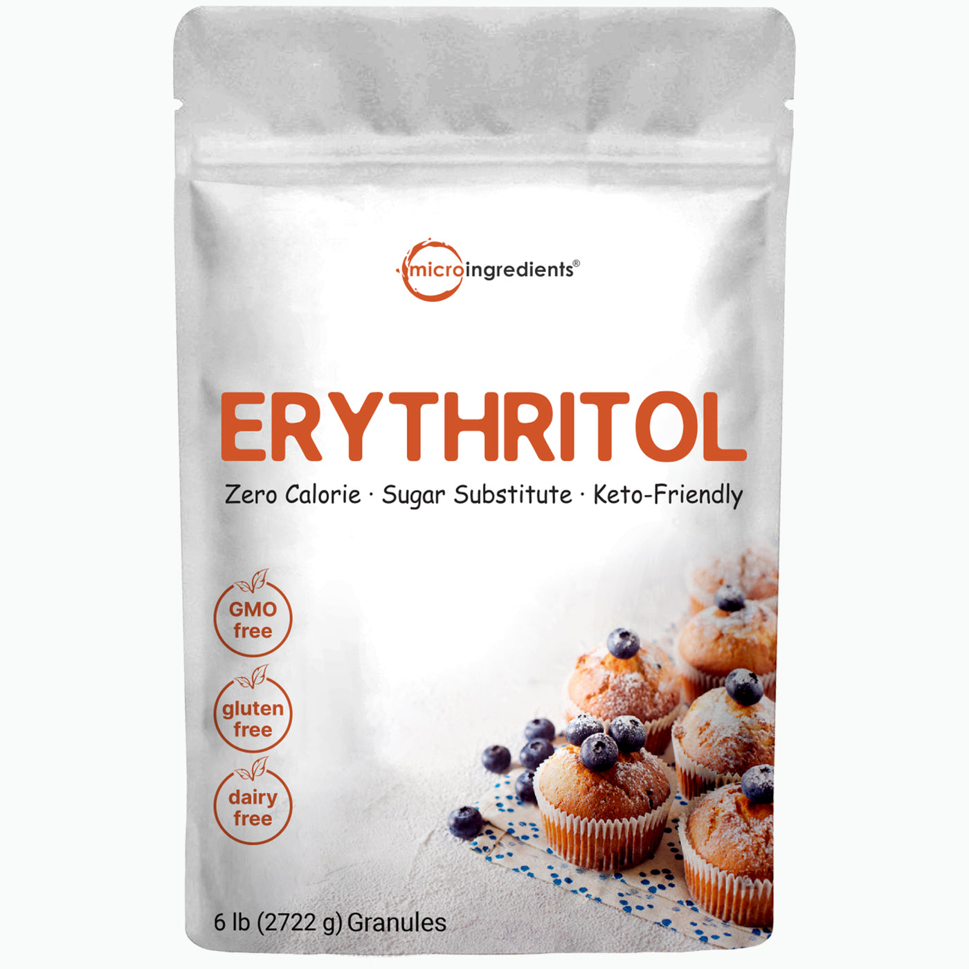 Micro Ingredients Erythritol Granules, 6lb