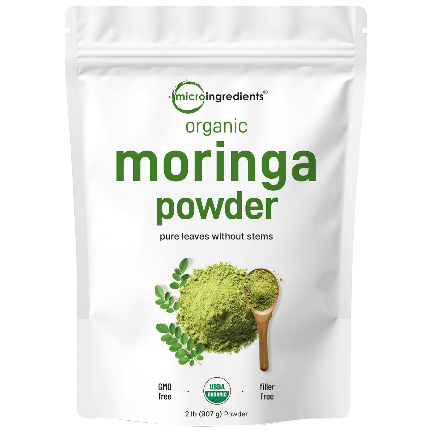 Micro Ingredients Organic Moringa Powder 2 Pounds