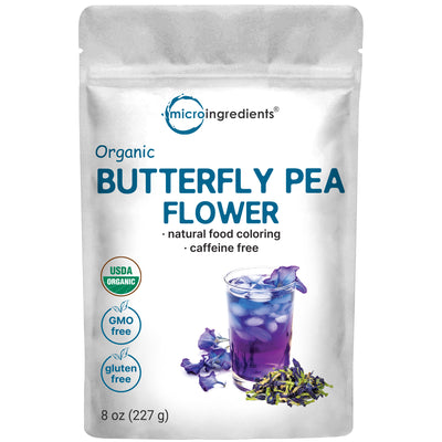 Micro Ingredients Organic Butterfly Pea Flowers, 8oz