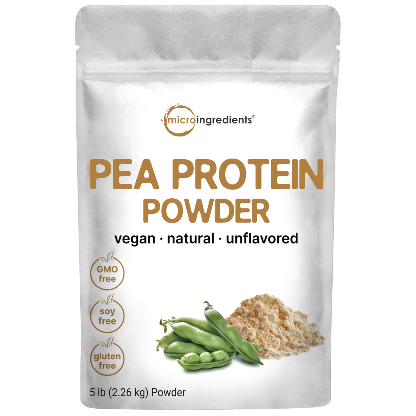 Micro Ingredients Pea Protein Powder, 5lb