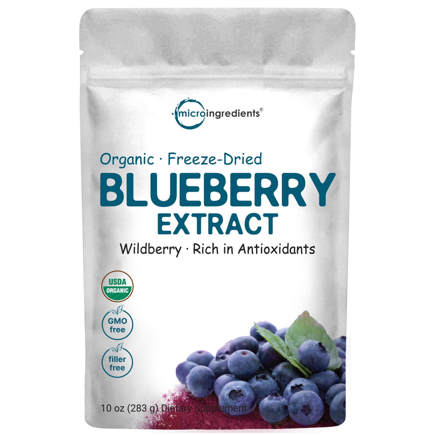 Micro Ingredients Organic Blueberry Extract Powder, 10oz