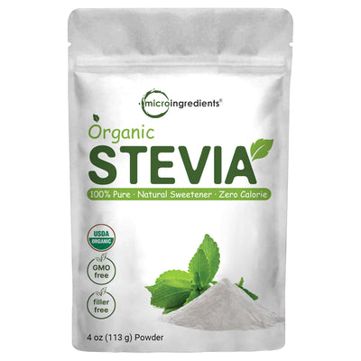 Micro Ingredients Pure Organic Stevia Powder, 4 Ounces