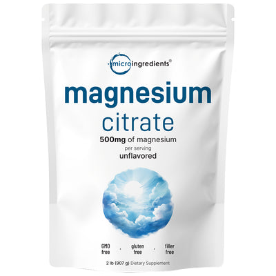 Micro Ingredients Magnesium Citrate Powder, 2 Pounds