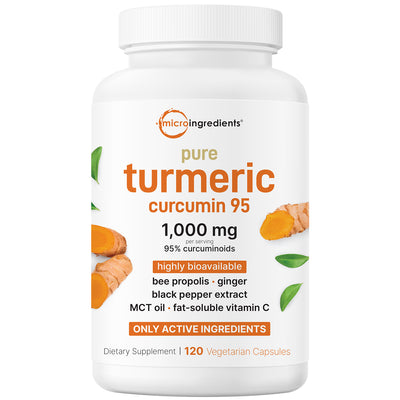Micro Ingredients Pure Turmeric Curcumin Supplement 1,000mg | 95% Curcuminoids