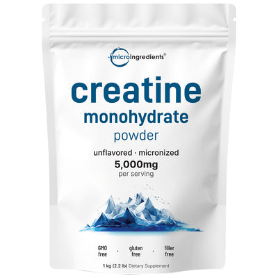 Micro Ingredients Micronized Creatine Monohydrate Powder - Unflavored