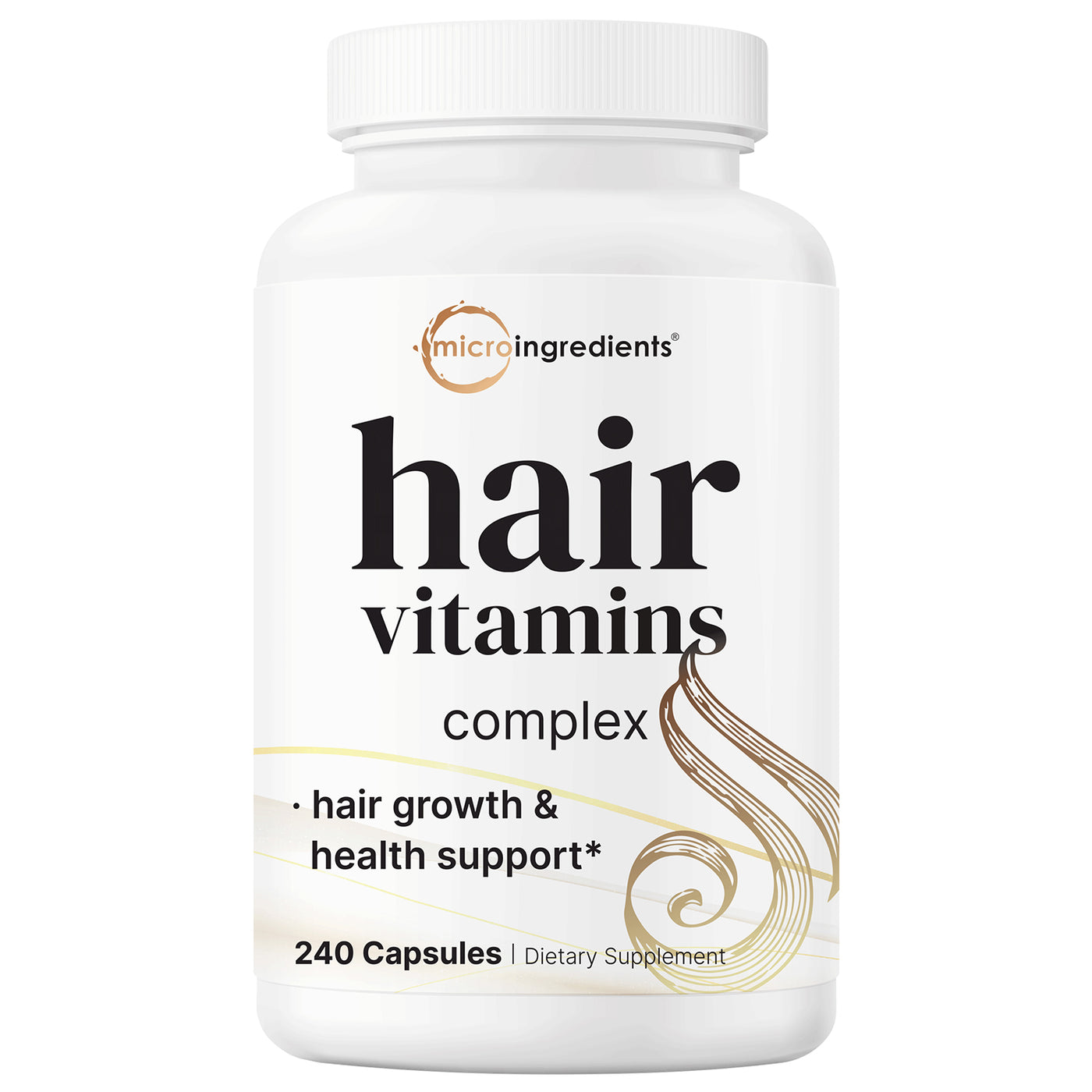 Micro Ingredients Hair Vitamins Complex, 120 / 240 Capsules